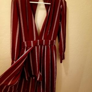 long  sleeve jumpsuit with skirt